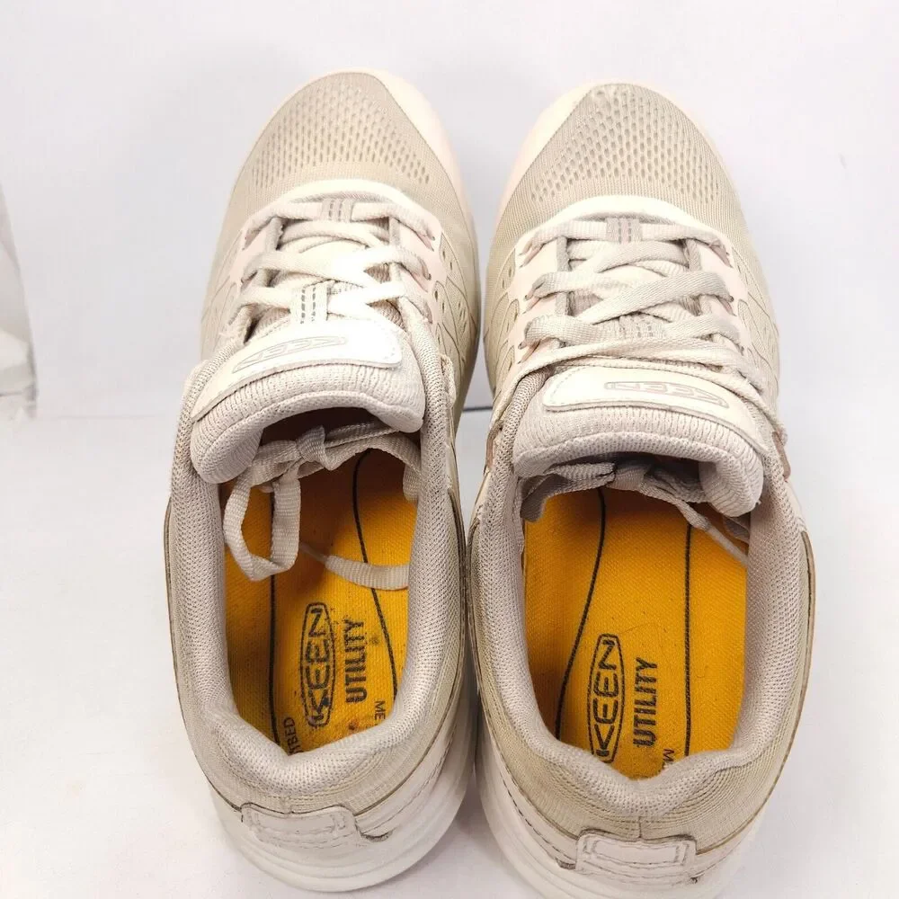 Keen Utility Outdoor Lace Up Steel Toe Shoe Womens Size 9.5 F2413-18 White Safet